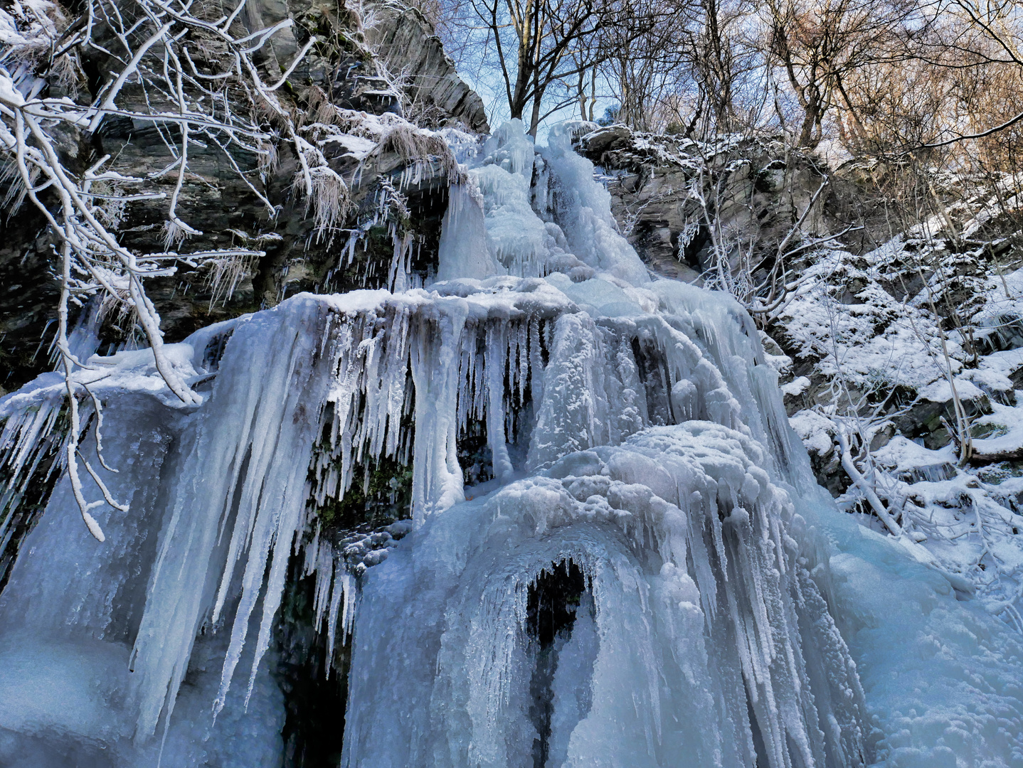 Gefrorener Wasserfall - Plästerlegge