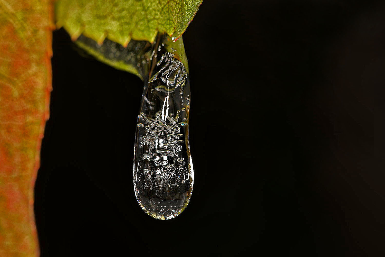 gefrorener Wassertropfen