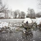 gefrorenes Hochwasser