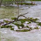 gefrorenes Hochwasser