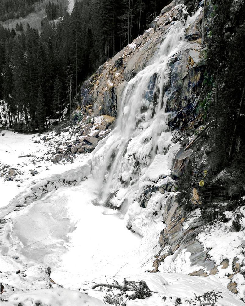 gefrores - Krimml-Wasserfall am Auslauf