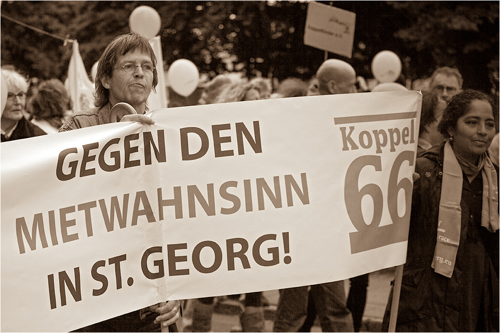 gegen den Mietenwahnsinn in St. Georg