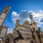 Gegenlich am Perlachturm und Augustusbrunnen