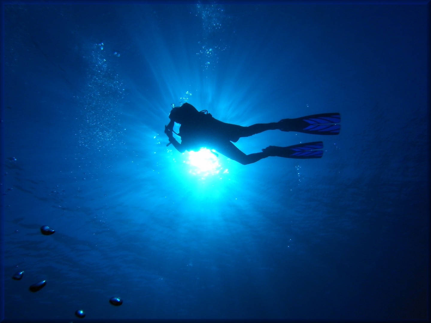 Gegenlicht am Blue Hole