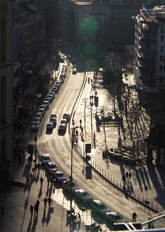 Gegenlicht an der Hauptwache