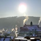 Gegenlicht an einem Wintermorgen in Elsterberg