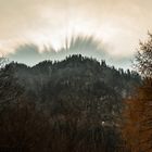 Gegenlicht auf Berg