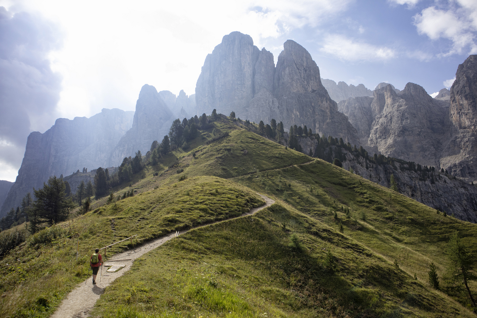 Gegenlicht in den Dolomiten