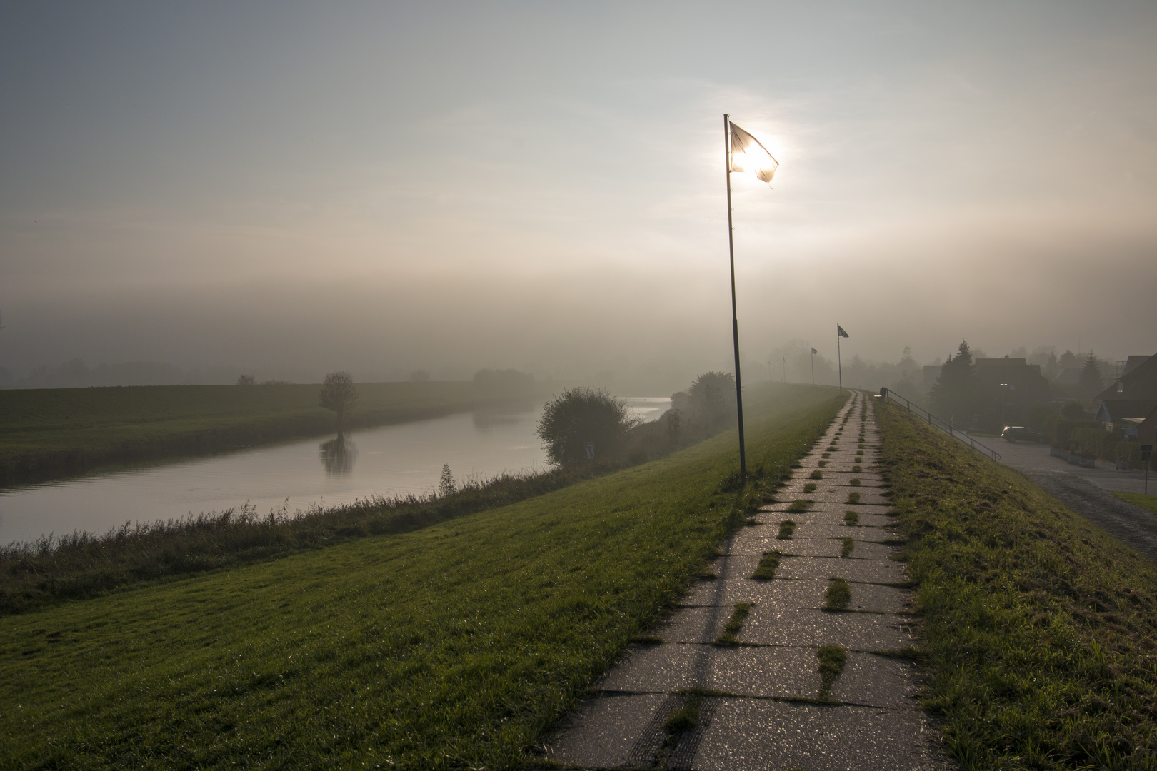 Gegenlicht mit Flagge