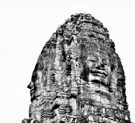 geheimnisvoll: der Gesichterturm. Bayon, Angkor Thom. Kambodscha 2016