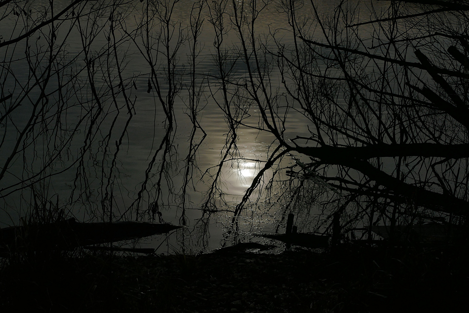 geheimnisvolle Abendstimmung am See