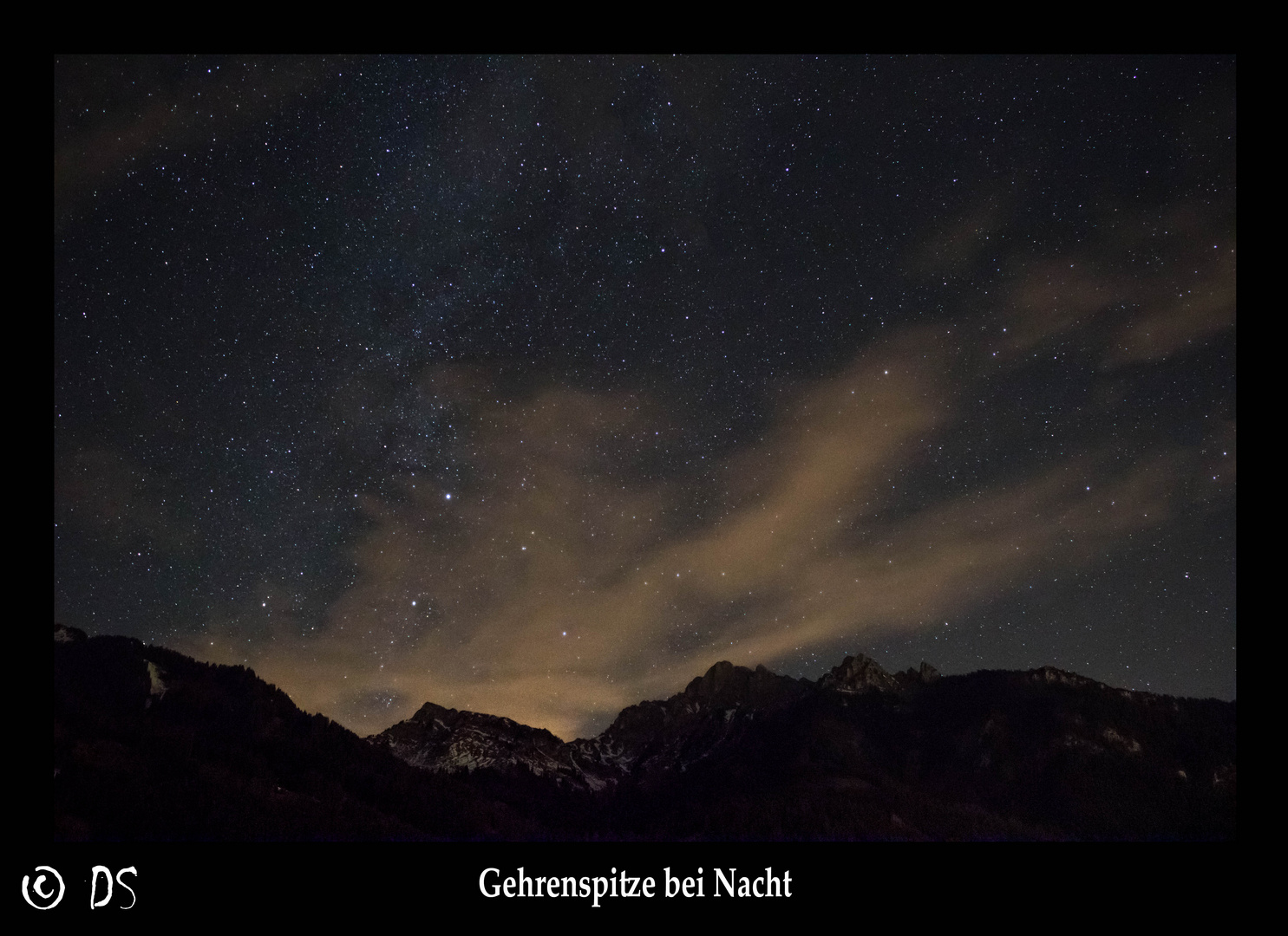 Gehrenspitze bei Nacht