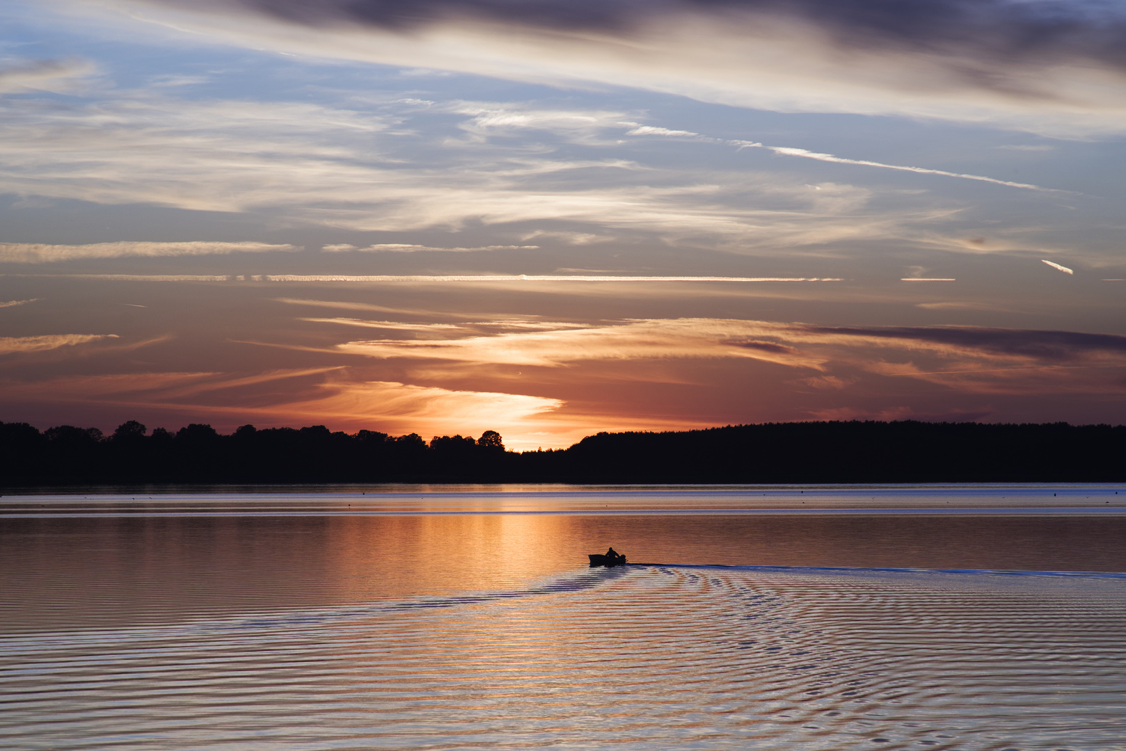 Geierswalder See in der Lausitz.