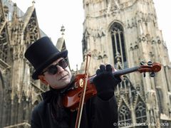 Geiger vor Stephansdom