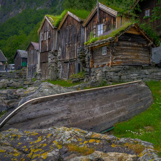 Geiranger, alte Hafengebäude