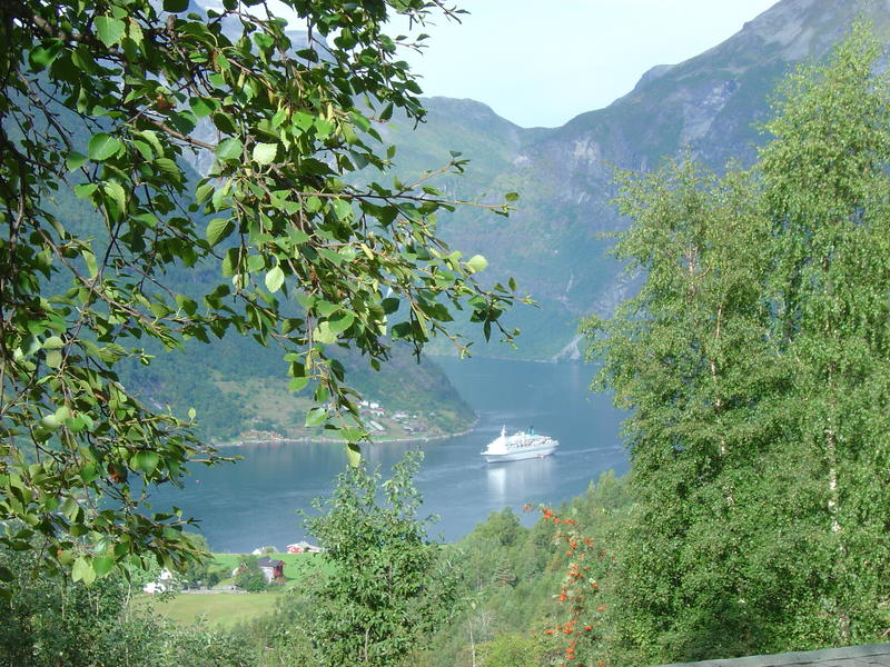 geiranger Blick aus der hytte