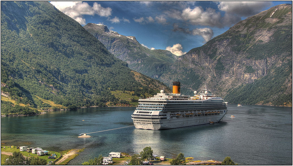 Geiranger-Fjord Camper-Feeling und man fühlt sich so klein: Norwegenreise 2012 ( HDR )