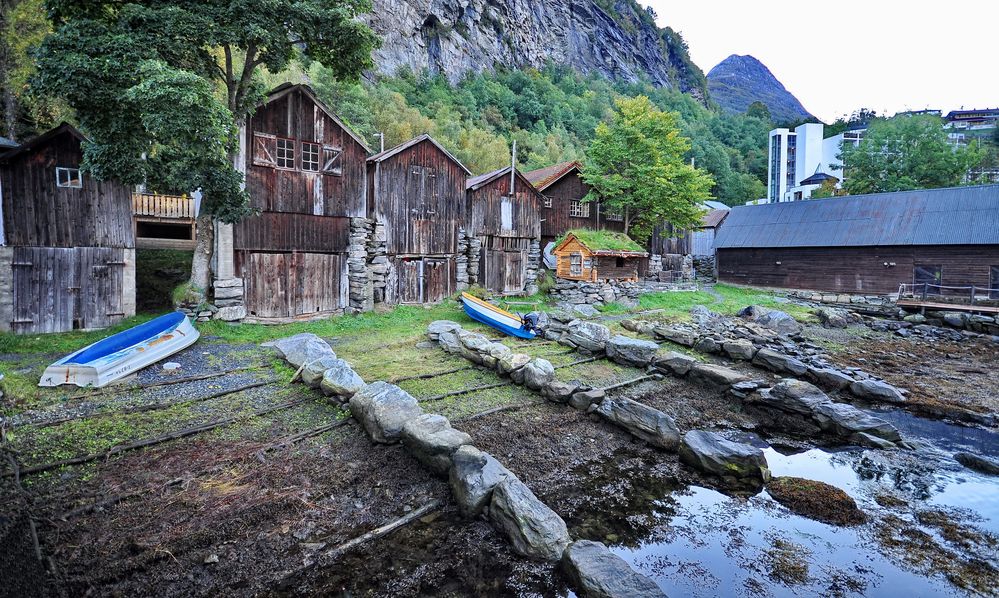 Geiranger in den frühen Morgenstunden