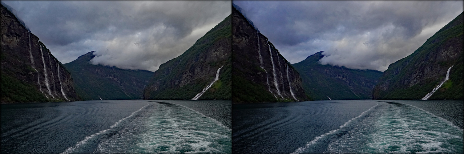 Geiranger Wasserfälle (3D-X-View)