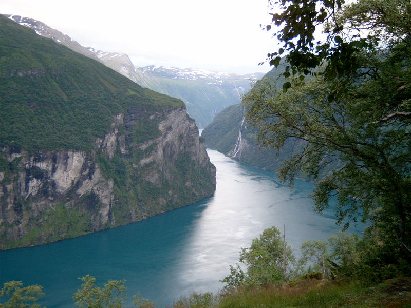 Geirangerfjord, Standort Ørnesvingen-eagle Road Blick