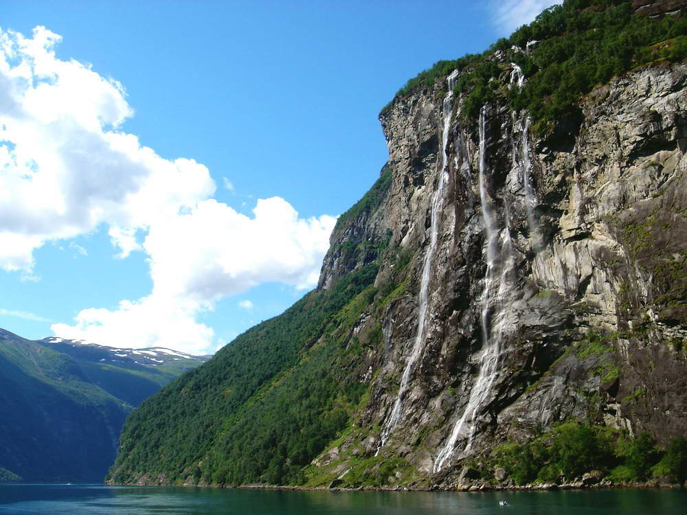 Geirangerfjord, Wasserfall