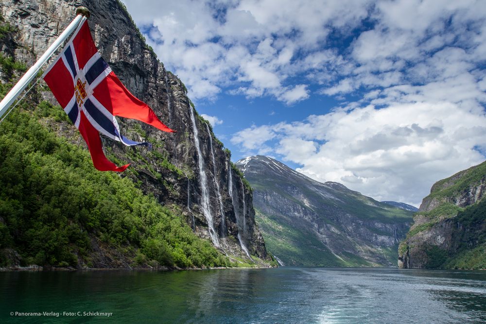 Geirangerfjord, Wasserfall "Sieben Schwestern"