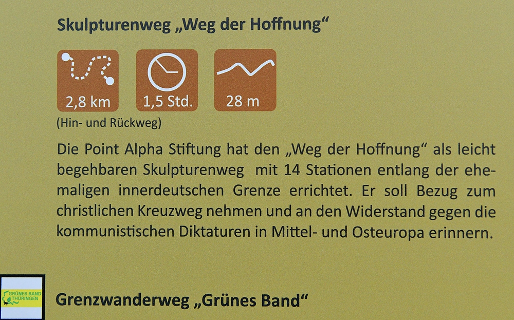 Geisa: „Weg der Hoffnung“, Informationstafel