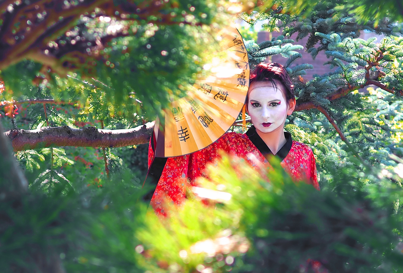 Geisha im Japangarten