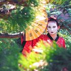 Geisha im Japangarten