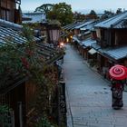 Geisha in dem frostigen Kyoto