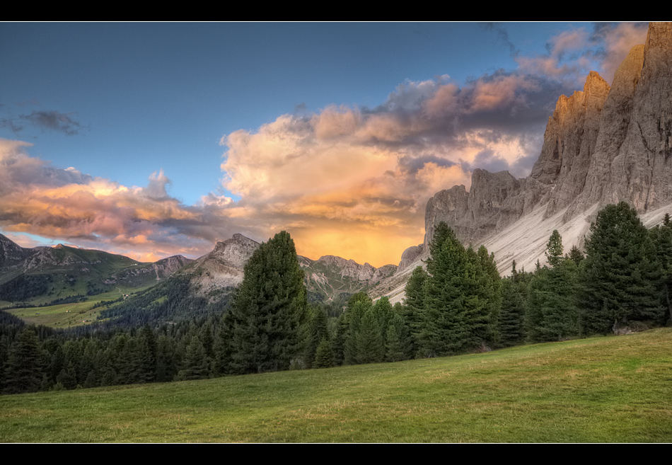 Geisleralm Abendrot