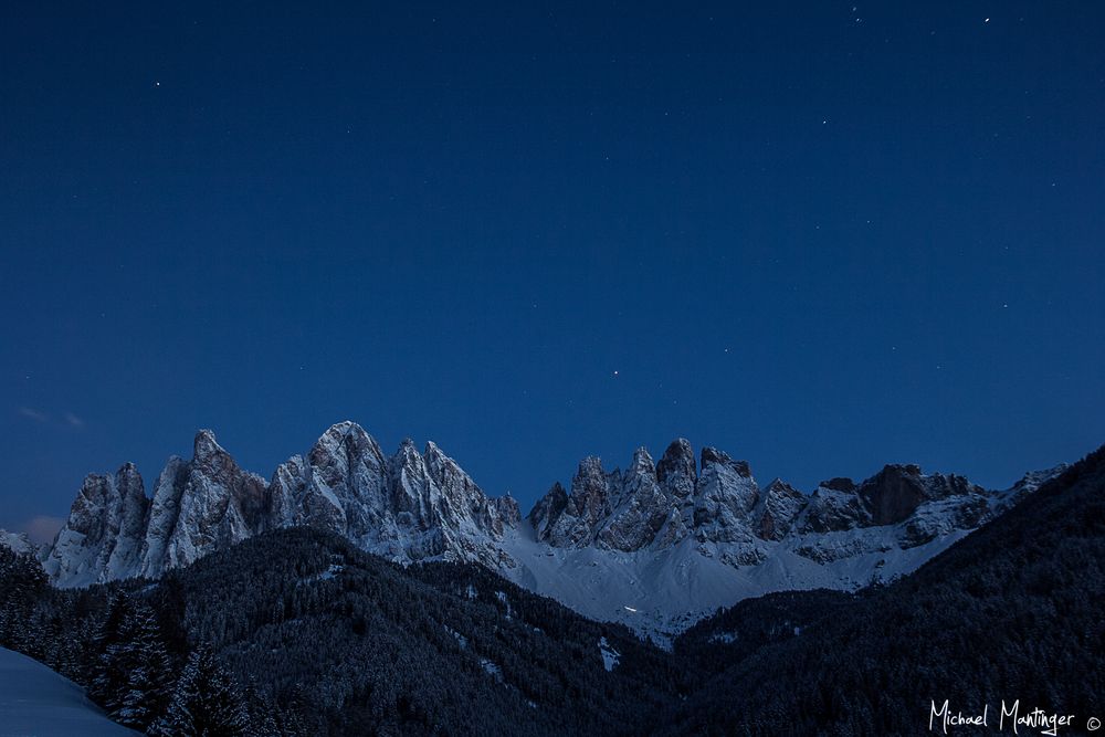 Geislerspitzen in der Dämmerung