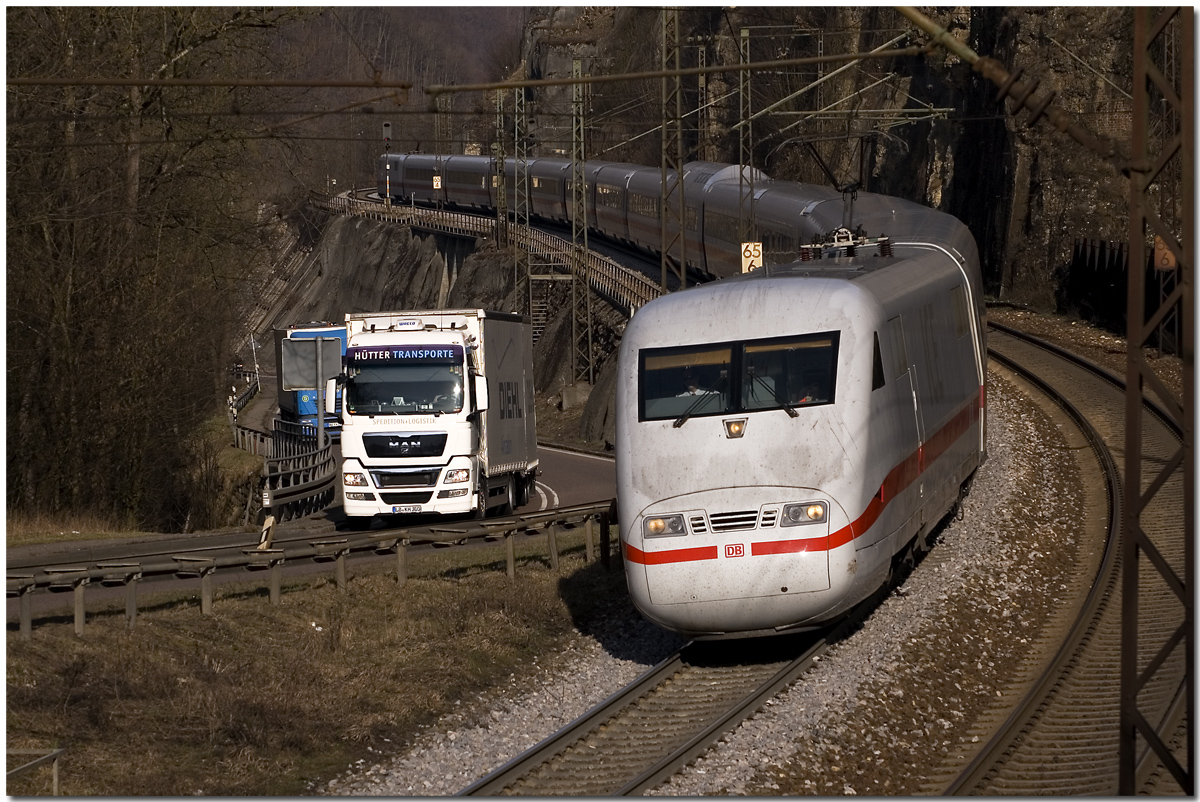 Geislinger Steige: der Klassiker; Schiene vs. Strasse