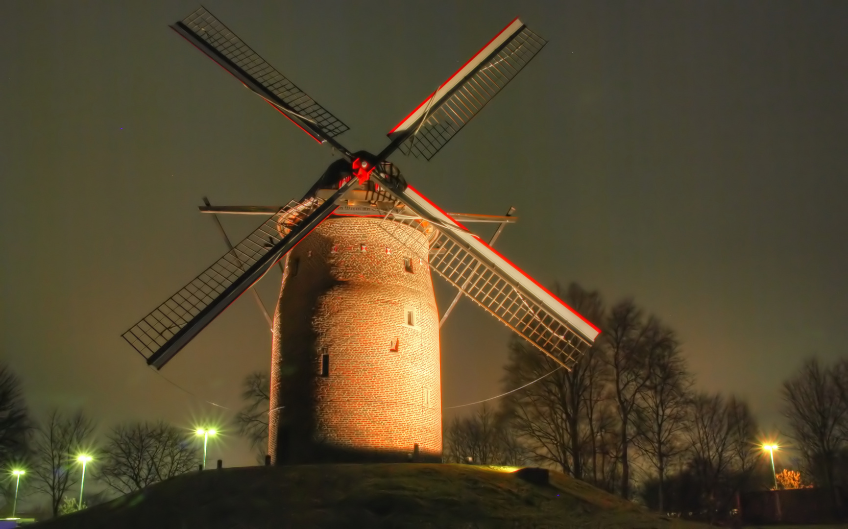 Geismühle bei Nacht