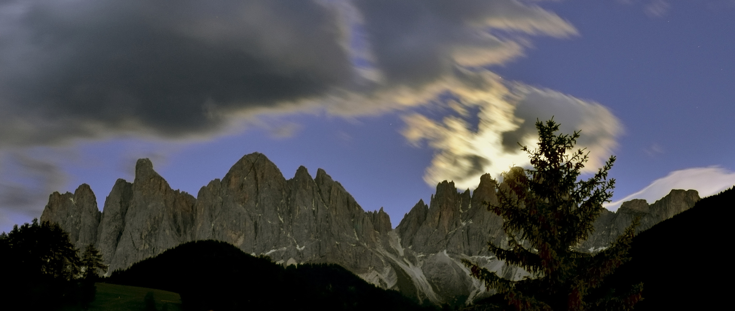 Geißler Spitze, nach der Sonnenuntergang