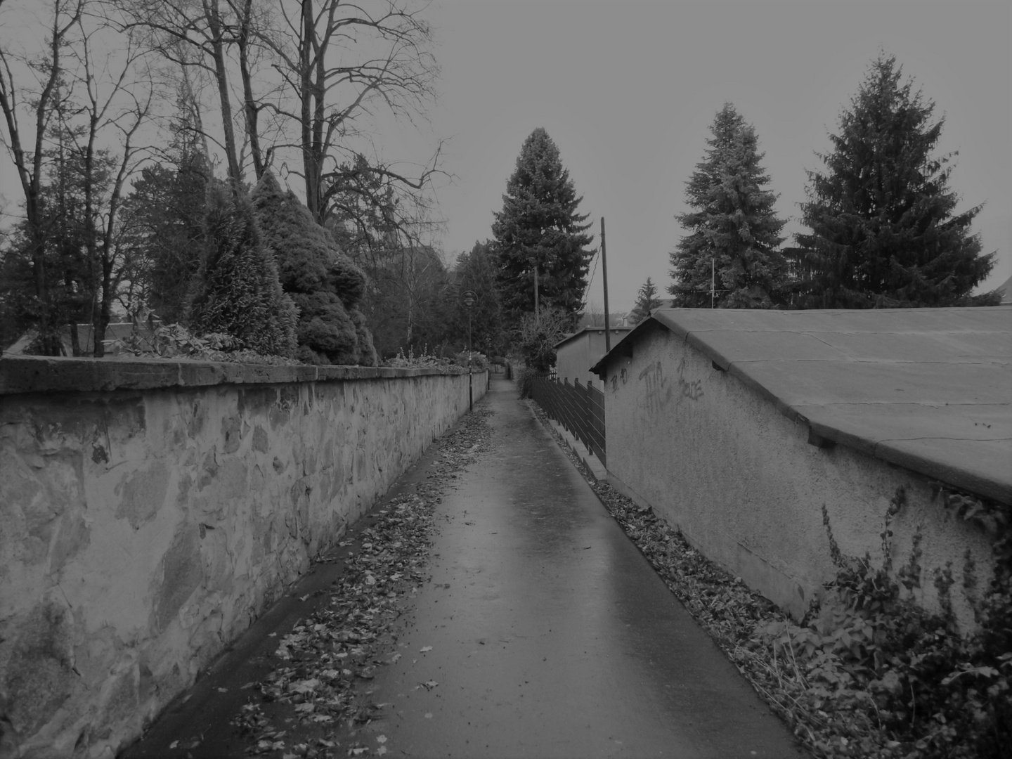 Geisterweg bei trüben Wetter