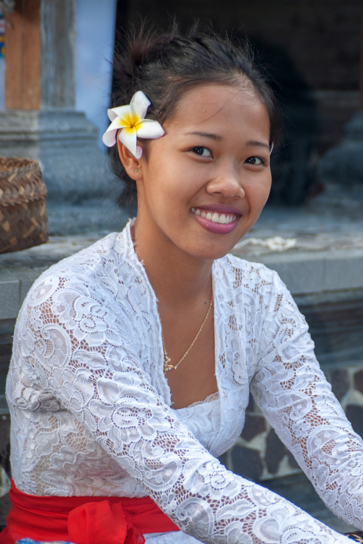 Gek Adii in her Balinese dress
