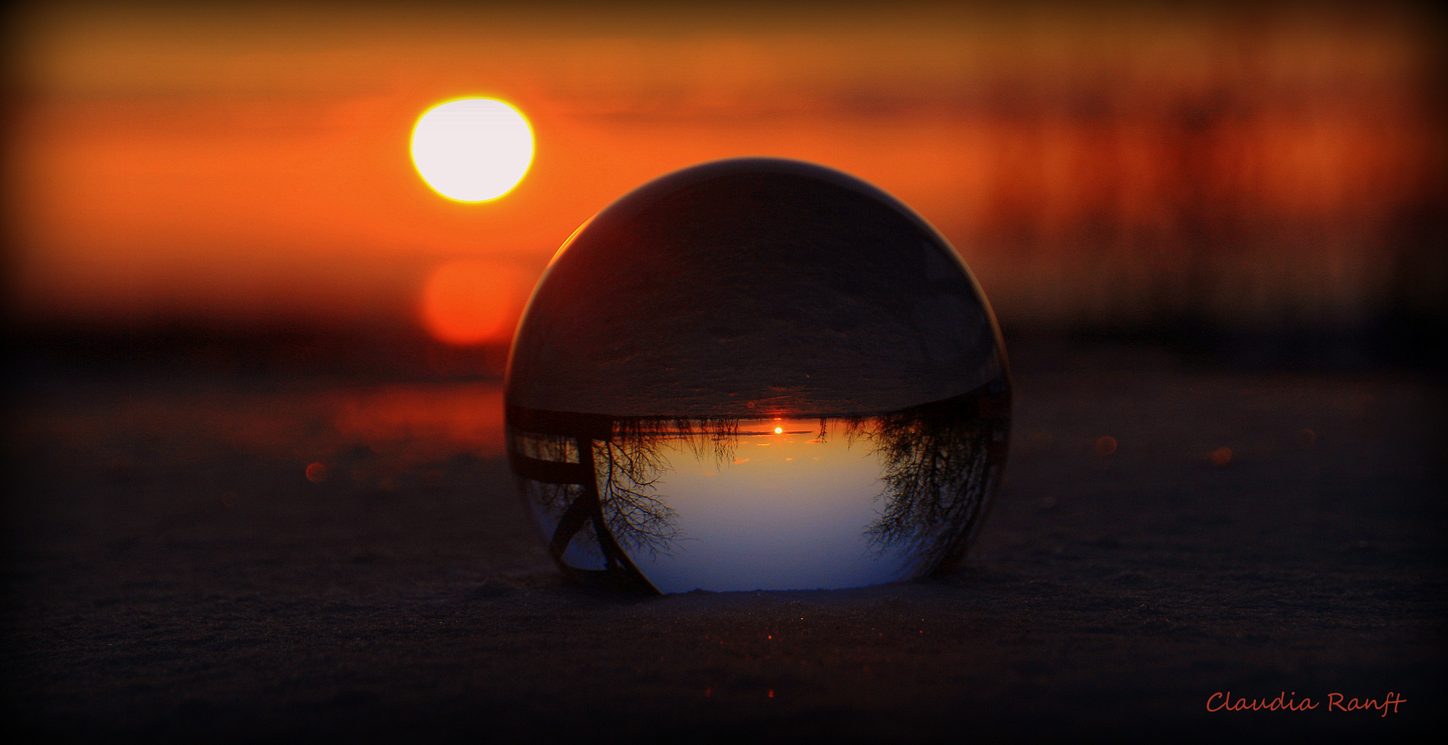 "gekugelter" Sonnenuntergang