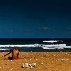 Gelangweilter Rettungsschwimmer auf Gozo