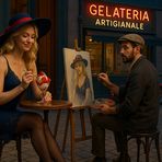 Gelaterie Artigianale und der Künstler