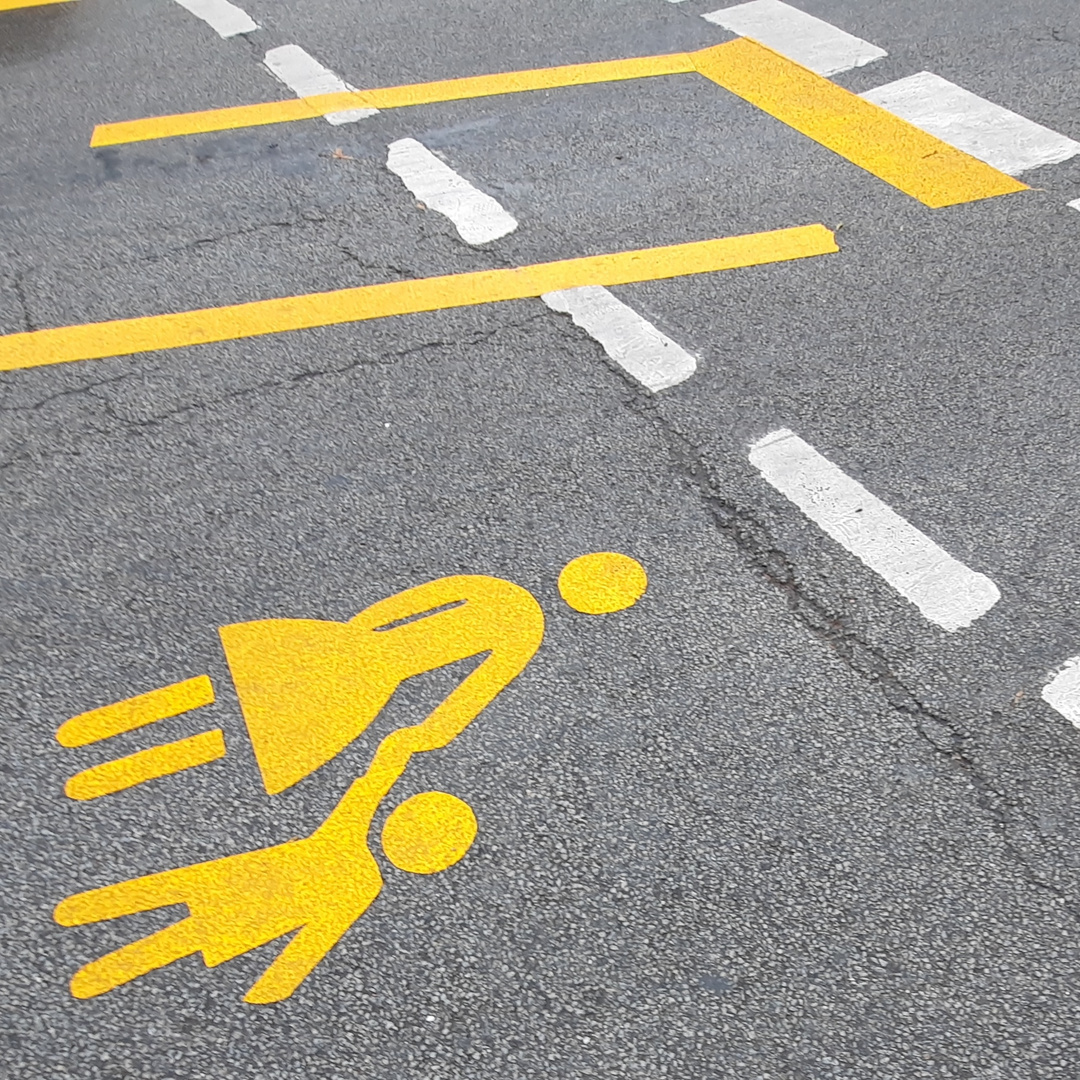 Gelb für Fußgänger