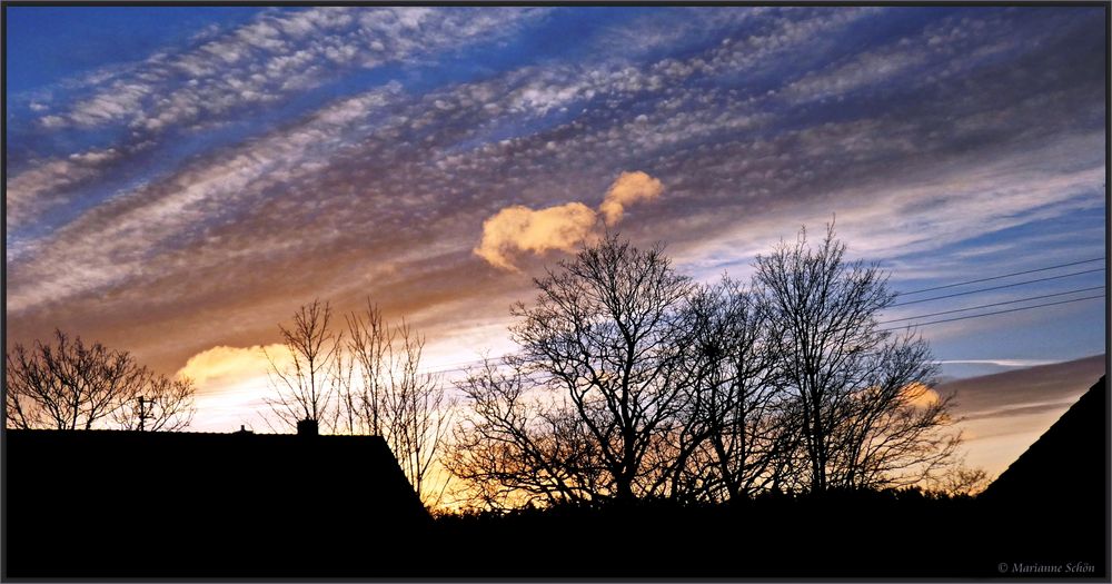 Gelbe Wolken nach dem Sturm...