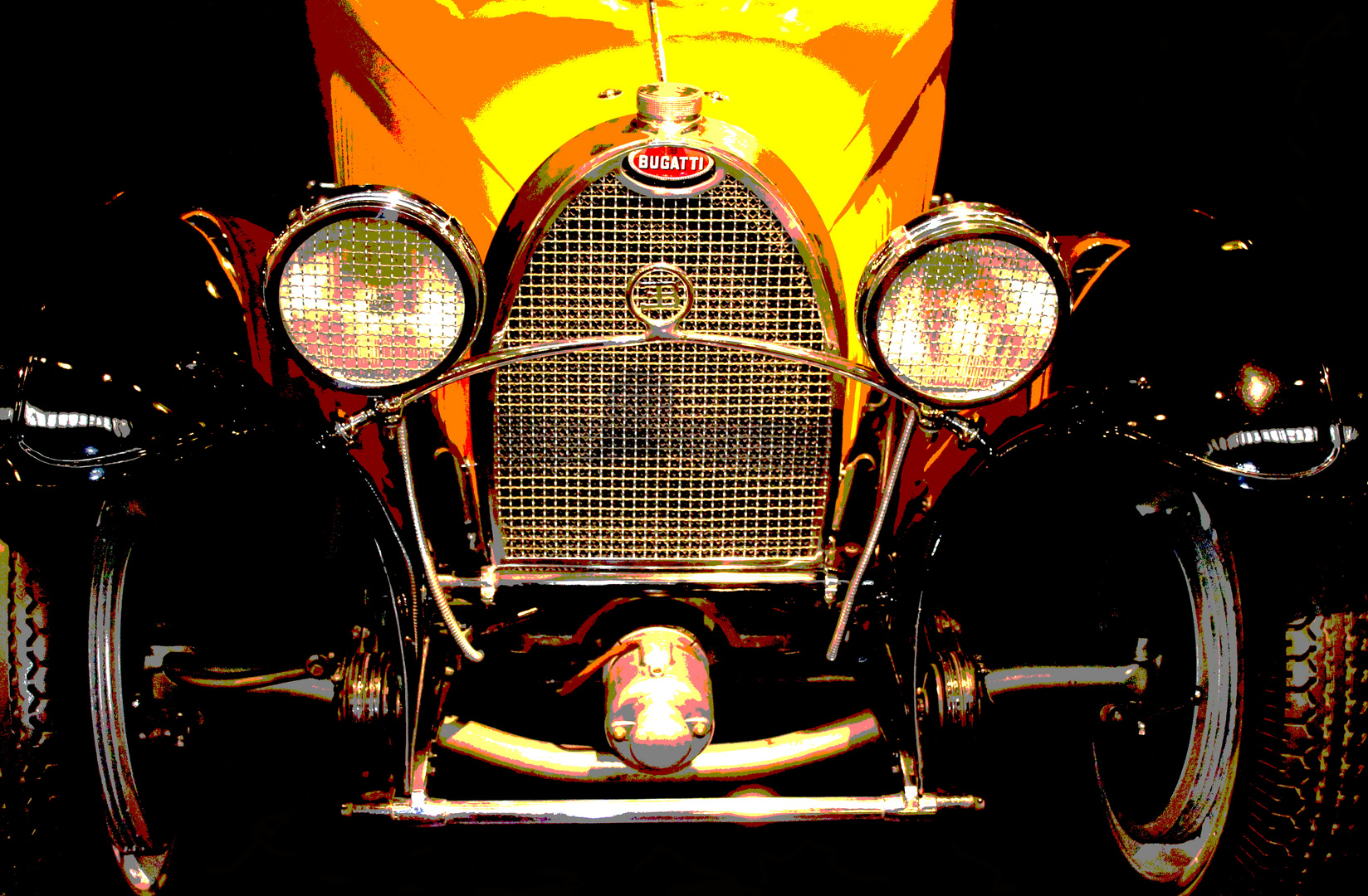 Gelber Bugatti