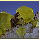 gelber Fluorit-xx, Baryt-xx, Taourirt Mine, Marokko..