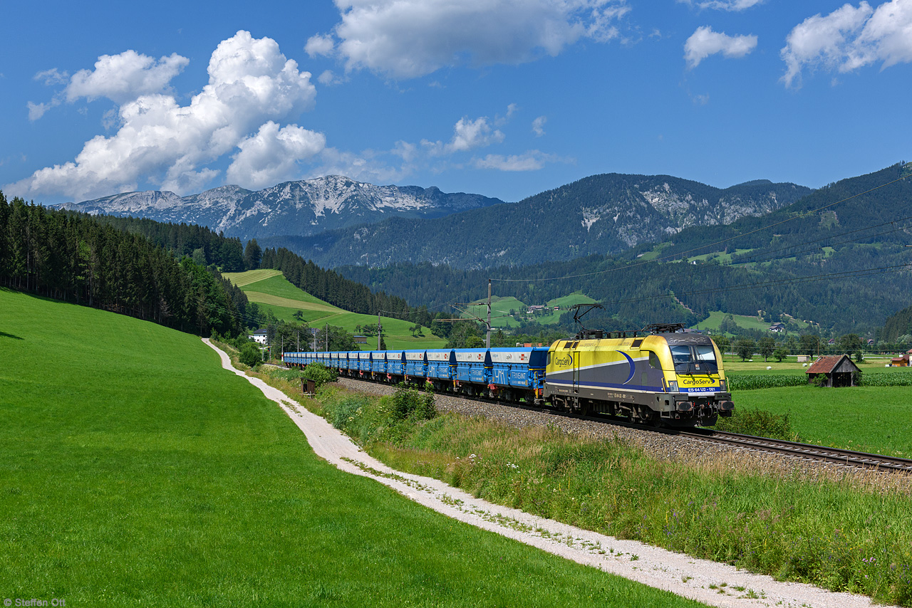 Gelber Stier in den Alpen