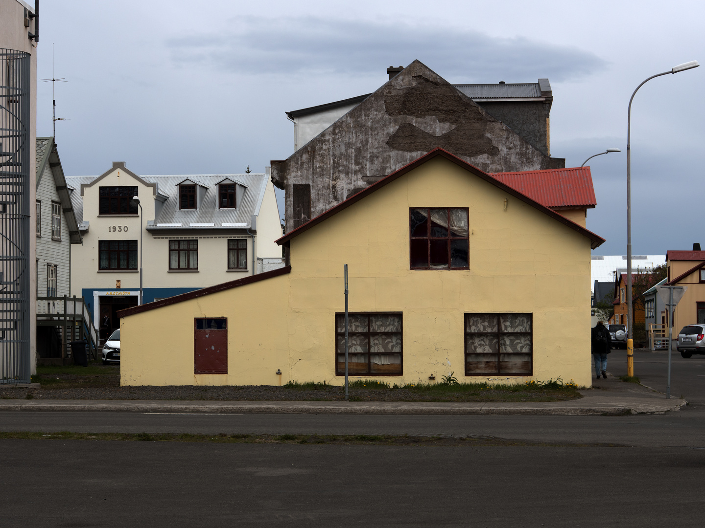 Gelbes Haus in Siglufjörður, Island