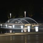 Gelderner Wasserfontänen bei Nacht