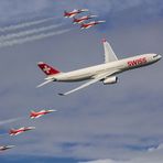 Geleitschutz für Swiss A330