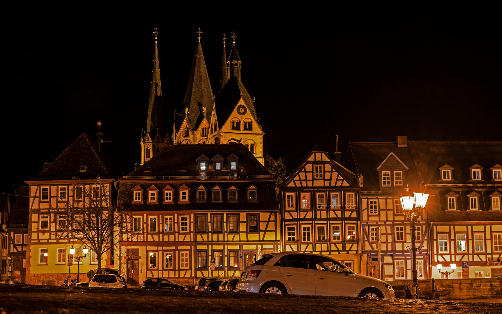 Gelnhausen bei Nacht - Marienkirche