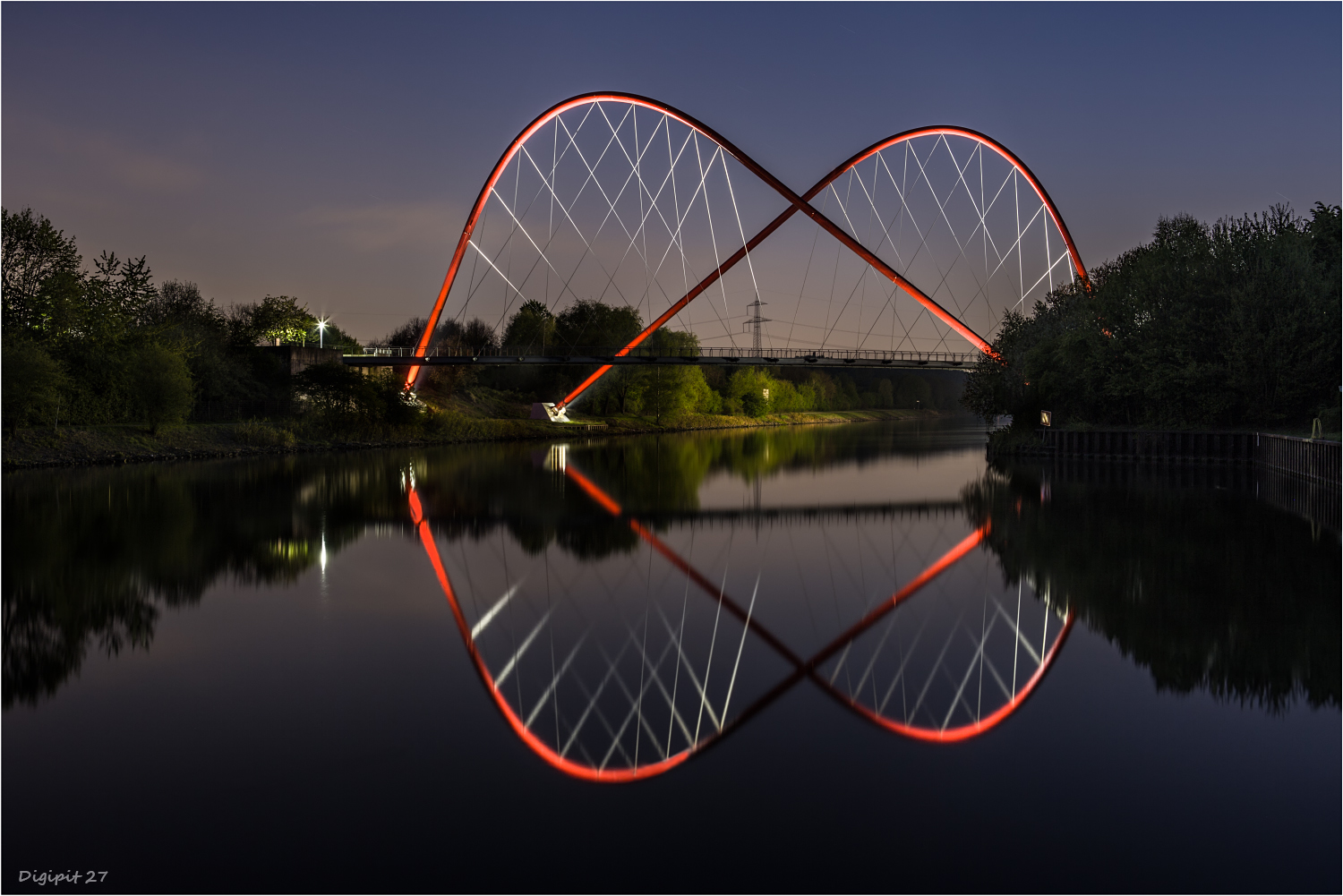 Gelsenkirchen Doppelbogenbrücke 2017-02